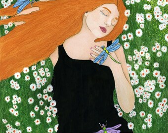 SIGNED GICLEE PRINT "When Daisies Dream"