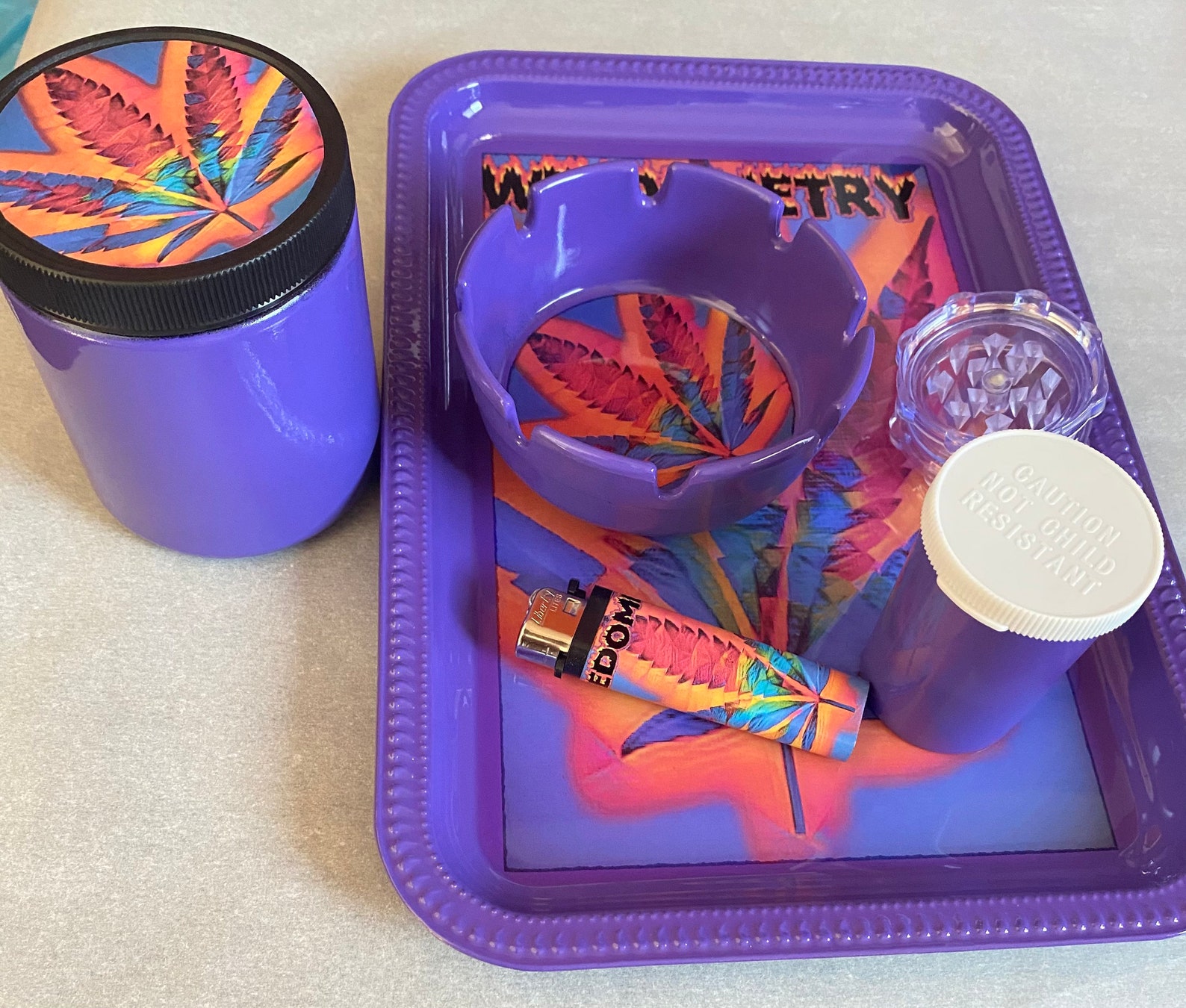 Rolling Tray Set You Pick It We Stick It Etsy