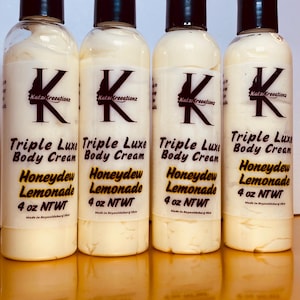 Triple Luxe Body Butter – Luxury Cream for Dry Skin, Shea Butter, Whipped Moisturizer, Non-Greasy, Handmade Skincare