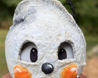 Vintage Inspired Halloween Ghost Paper Mache Bucket