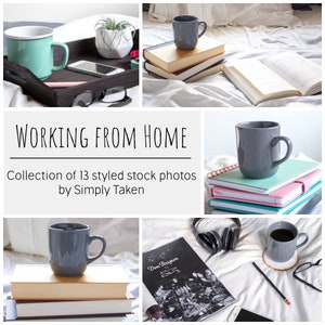 Working from Home Styled Stock Photo Bundle for Online Business or Home Business, Pinterest Templates, Instagram Post, Social Media Content