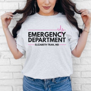 Personalized Emergency Department Shirt, Emergency Medicine Physician ...