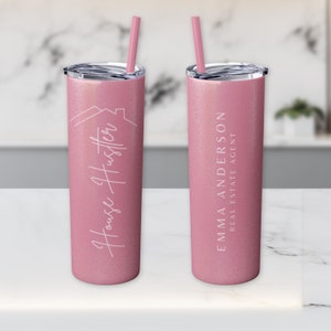 Personalized Realtor Tumbler, Custom Real Estate Tumbler, House Hustler Realtor Merch, Home Girl Real Estate Swag, Realtor Appreciation Gift