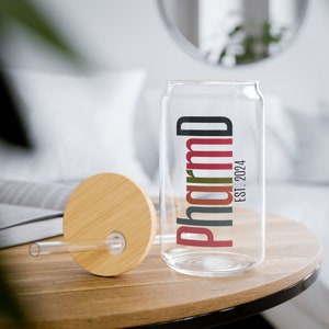 Personalized PharmD Pharmacist Tumbler, Custom Pharmacy Graduation Gift, Doctor of Pharmacy Cup with Lid and Straw, New Pharmacist Gift