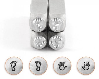 ImpressArt Hand & Foot Prints Stamp Pack, Metal Stamp Design, Steel Stamp Design, ImpressArt Design, Stamping Supplies