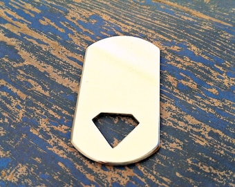 2" diamanthundbricka med 5/8" diamant på botten, präglingsämne, rå aluminiumämne, diamantämne, stansade ämnen, grossistämnen antal 5-100