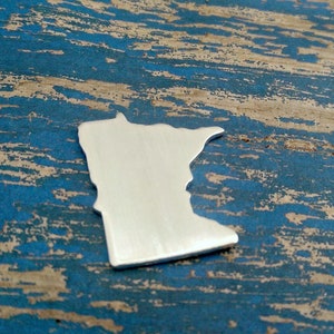 1 1/4&quot; Minnesota Stamping Blanks, Raw Aluminum Blank, Minnesota Blank, State Blank, Hand Punched Blank, Wholesale Blank Qty 5-100