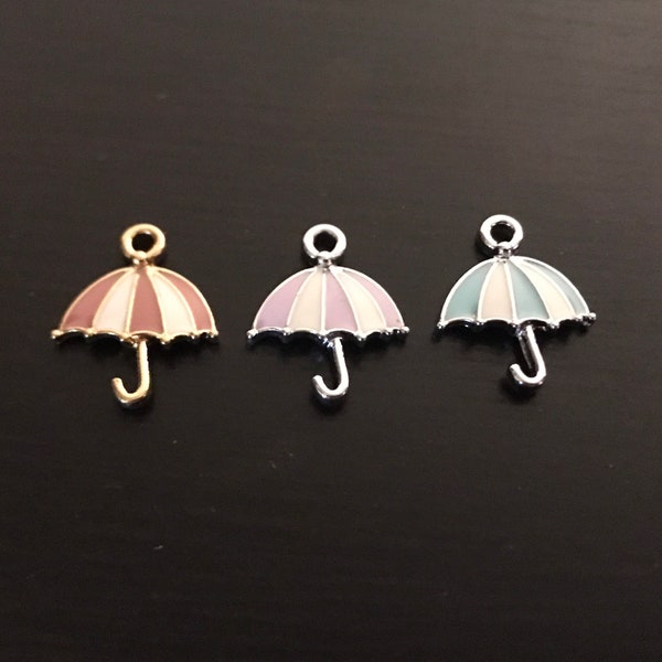 Umbrella Charm, Charms and Pendants, Umbrella Pendant, Rain Charm, Weather Pendant, Wholesale