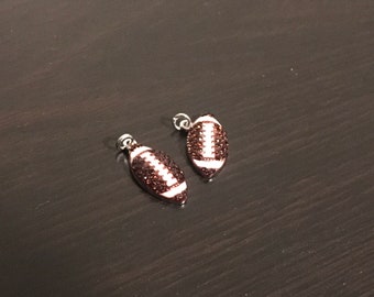 Rhinestone Football Charms, Charms and Pendants, Sports Pendants, Football Pendant, Coach Charm, Rhinestone Charm, Wholesale