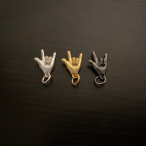 ASL &quot;I Love You&quot; Charme, Bedels en Hangers, Gebarentaal Hanger, ILY Charme, ASL Charme, Liefde Charme, Groothandel