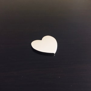 1/2&quot; Heart Stamping Blanks, Raw Aluminum Blanks, Heart Blanks, Hand Punched Blanks, Wholesale Blanks Qty 5-100