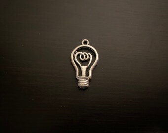 Lightbulb Charm, Charms and Pendants, Bulb Pendant, Electricity Charm, Light Pendant, Light bulb Charm, Wholesale