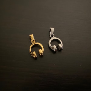 Headphones Charm, Charms and Pendants, Headset Pendant,  Music Pendant, Stainless Steel Charm, Wholesale