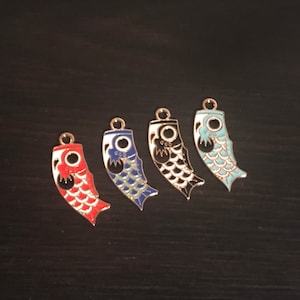Koi Fish Charm, Charms and Pendants, Fish Charm, Koi Charm, Japan Charm, Japanese Charm, Wholesale