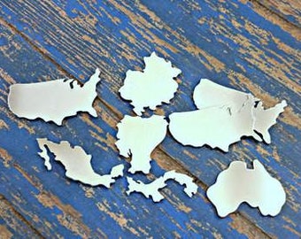 Pick Your Country / State HAND CUT Stamping Blank, Raw Aluminum Blanks, Country Blank, State Blank,  Hand Cut Blanks, Wholesale Blank Qty 1