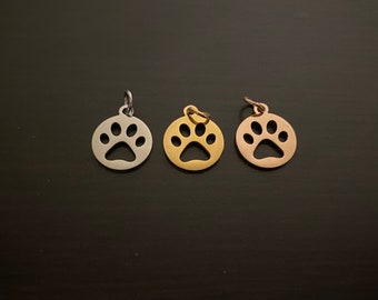 Breloque empreinte de patte, Breloques et pendentifs, Pendentif chien, Pendentif chat, Breloque animal de compagnie, Breloque animal, Vente en gros