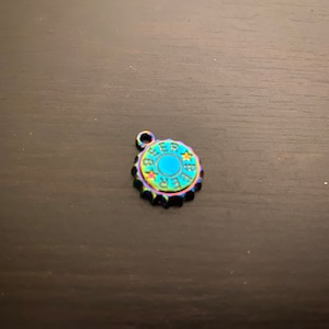 Beer Cap Charm, Charms and Pendants, Beer Cap Pendant, Alcohol Charm, Brewery Charm, Beer charm, Rainbow Charm, Bottle Cap Charm, Wholesale