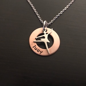 Personalized Dancer Necklace, ballerina necklace, dance necklace, ballet necklace, girls birthday, dancer, ballerina