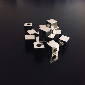 1/4&quot; x 1/4&quot; CENTER HOLE Bar Aluminum Stamping Blank, Bar Blanks, Hand Punched Blanks, Wholesale Blanks Qty 5-100