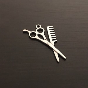 Cosmology Charm, Charms and Pendants, Beautician Pendant,  Barber Pendant, Scissor Charm, Comb charm, Hair Charm, Wholesale