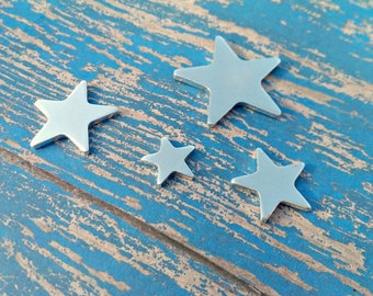 1/2" Star Stamping Blanks, Polished Aluminum Blank, Star Blank, Hand Punched Blanks, Wholesale Blanks, Qty 5-100