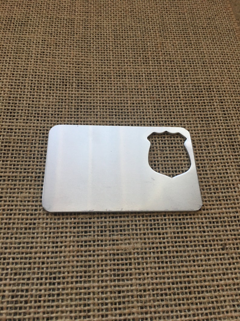 Police Blank Wholesale Blanks 2 18 x 3 38 Wallet Card with Police Badge Stamping Blanks Polished Aluminum Blank Metal Wallet Card
