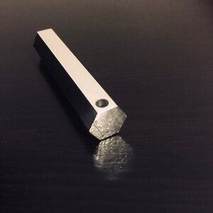 2" x 3/8" Hex Bar Aluminum Stamping Blanks, Bar Blanks, Hand Punched Blanks, Wholesale Blanks Qty 5-100