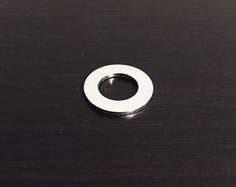 7/8 " Washer with 1/2 " Center Stamping Blanks, Raw Aluminum Blank, Washer Blank, Hand Punched Blank, Wholesale Blanks, Qty 5-100