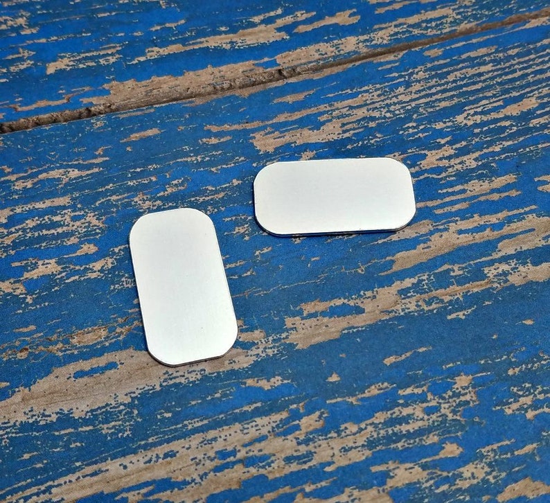 5 8 X 1 3 16 Tag Blanks Rectangle With Rounded Etsy