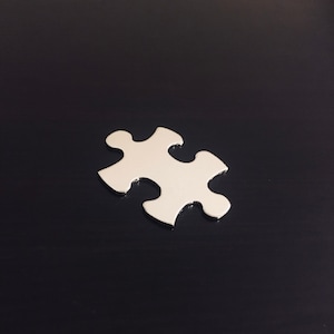 1&quot; Puzzle Piece Stamping Blanks, Surowy Aluminium Blank, Puzzle Blank, Autism Blank, Ręcznie Perforowane Blanki, Hurtowe Blanki, Ilość 5-100