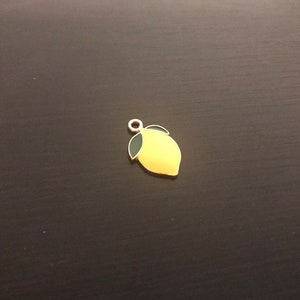Lemon Charm, Charms and Pendants, Lemon Pendant, Fruit Charm, Lemonade Charm, Wholesale