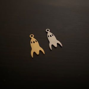 Rocket Charm, Charms and Pendants, Rocketship Pendant, Space Pendant, Outer Space Charm,  Spaceship Charm, Stainless Steel Rocket, Wholesale