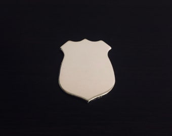 1 1/4" Police Badge Stamping Blanks, Raw Aluminum Blanks, Police Blank, Hand Punched Blanks, Wholesale Blanks Qty 5-100