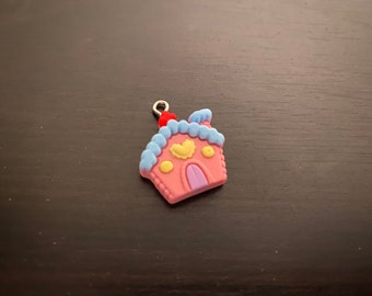 Gingerbread House Charm, Charms and Pendants, Christmas Charm, Candy charm, House charm, Holiday charm, Christmas House, Wholesale