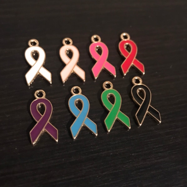 Awareness Ribbon Charm, Charms and Pendants, Awareness Pendant, Ribbon Pendant, Cancer Charm, Breast Cancer charm, Wholesale