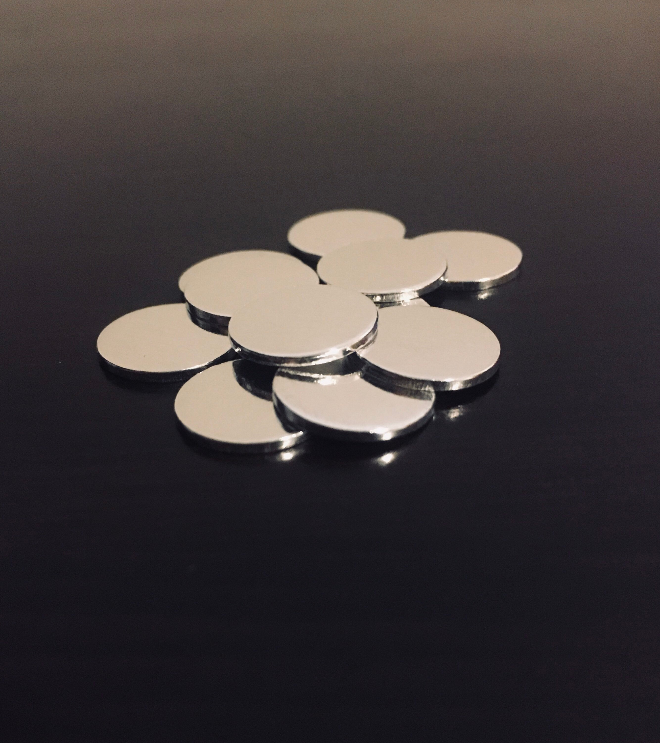 CleverDelights 0.75 Round Stamping Blanks - 50 Pack - 22GA (.025)  Aluminum Discs - 3/4 Inch Diameter