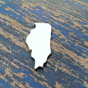 7/8&quot; Illinois Stamping Blanks, Raw Aluminum Blanks, Illinois Blank, State Blank, Hand Punched Blanks, Wholesale Blanks Qty 5-100