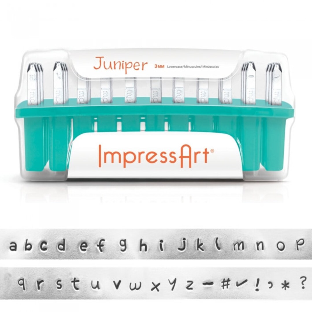 ImpressArt - Juniper Letter Stamps L-case, (3mm)