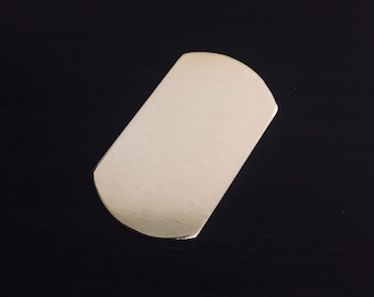 2" Dog Tag Aluminum Stamping Blanks, Polished Aluminum Blanks, Hand Punched Blanks, Wholesale Blanks Qty 5-100