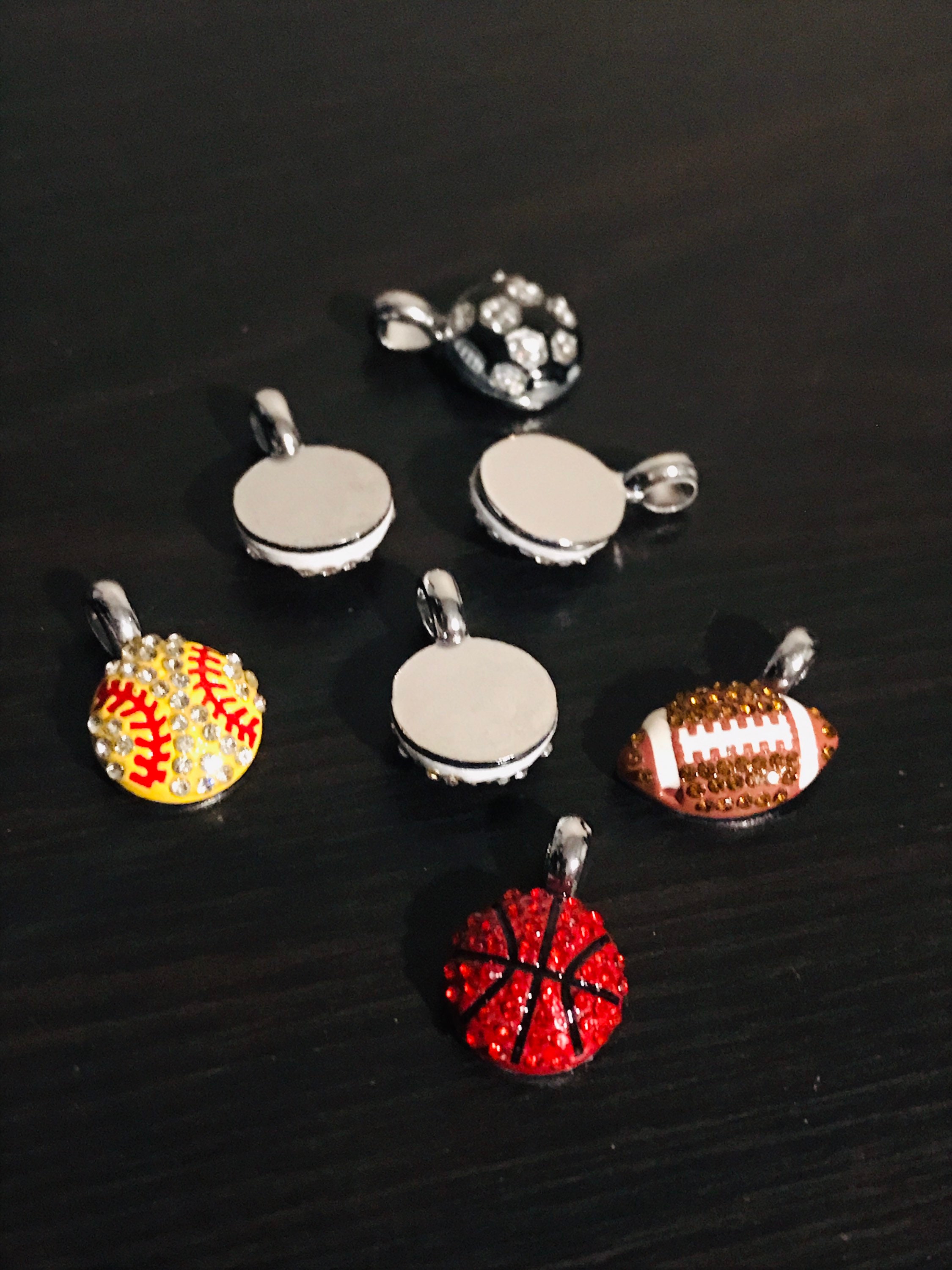 Rhinestone Sports Charm Charms and Pendants Sports Pendants Etsy