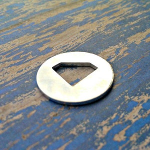 1&quot; Washer with Diamond Stamping Blanks, Raw Aluminum Blank, Diamond Blank, Washer Blank, Diamond Washer, Wholesale Blanks, Qty 5-100