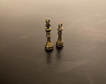Chess Charm, Charms and Pendants, King Charm, Queen Charm, Chess Pendant, King and Queen Pendants, Chess Piece Charm, Wholesale
