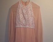 Ms.Lorrie Deb San Francisco Maxi Dress Peach Dress Edwardian Style Country Wedding Size 5 6