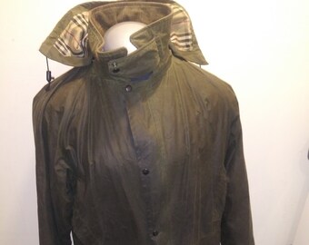 Burberry Wax Jacket Etsy