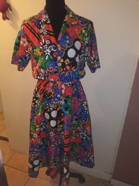 colorful floral dress