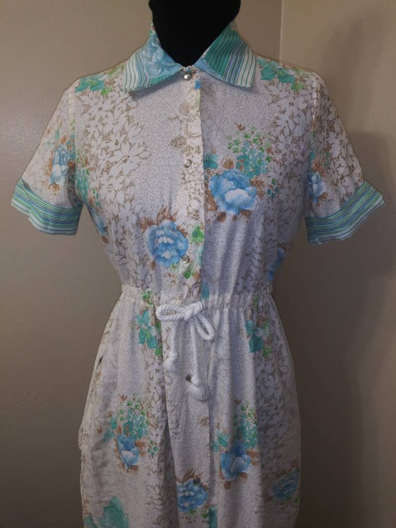 Ms.Linda* Blueberry Rose*Vintage dress* Sunday Dress* summer Dress* Mod dress*Maxi Dress*