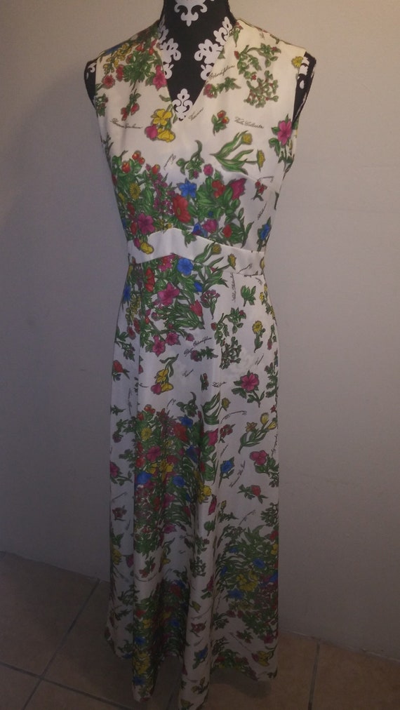 leslie fay floral maxi dress