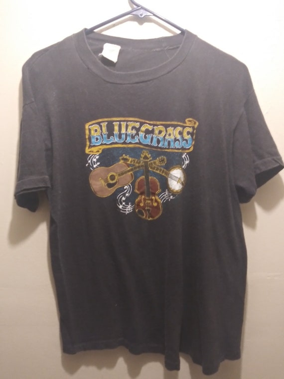 Vintage 1970s Tshirt / 1970s Tee / Vintage BlueGr