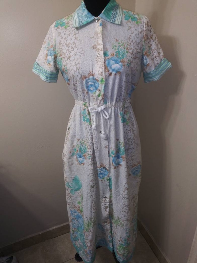 Ms.Linda* Blueberry Rose*Vintage dress* Sunday Dress* summer Dress* Mod dress*Maxi Dress*
