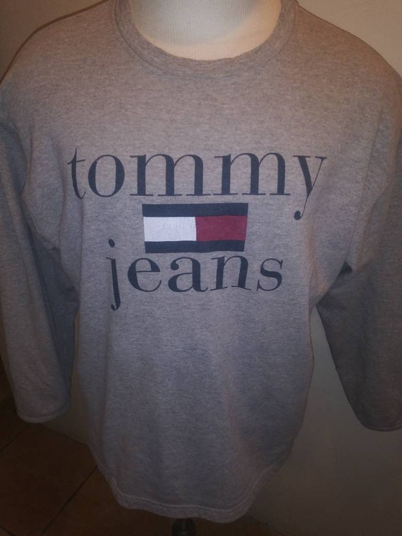 Vintage Tommy Hilfiger Grey Sweatshirt 